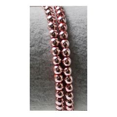 Armband Hematiet roze 4mm kralen, 17-18cm.