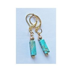 Oorbellen Imperial Jaspis aqua kleur