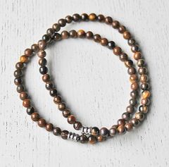 Armband Tijgeroog 4mm kralen