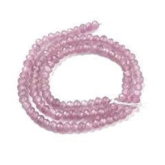 Zakje Flaming roze facetgeslepen jade kralen 4x2-3mm.