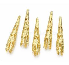 Kralenkapje filigrain goud cone 42mm. Per 2 stuks.