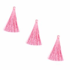 Kwastje of tassel zacht roze, 7cm. Per stuk.