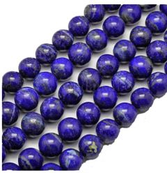 Half snoer Lapis Lazuli kralen 6mm. 29-30 kralen.