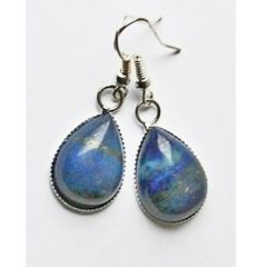 Oorbellen Lapis Lazuli druppel 18x13mm