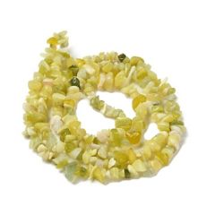 Snoer of zakje split lemon jade, geel-groen. 5-8mm, 40cm.