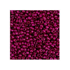 Rocailles Metallic shine Azalea pink 12/0, 10 gram.