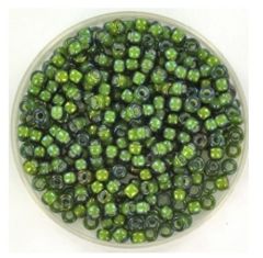 Rocailles 11/0 miyuki fancy lined chartreuse groen, per 10 gram