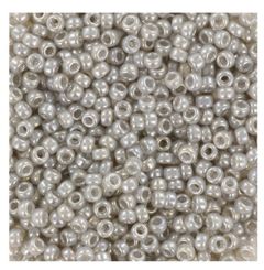 Rocailles 11/0 Miyuki Ceylon zilver grijs, per 10 gram.