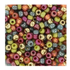 Rocailles Miyuki 8/0 Elegante najaars mix, per 10 gram. Kleurnr. mix117
