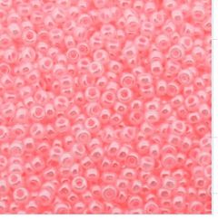 Rocailles 11/0 Miyuki Pale pink Ceylon,10 gram.