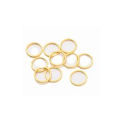 Tussenzetsel of ring goudkleurig 10x1mm, per 5 stuks