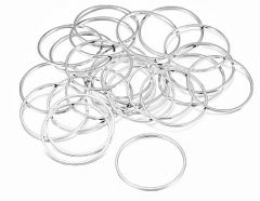 Tussenzetsel, oorbelhanger gesloten ring zilverkleurig 35mm. Per stuk.