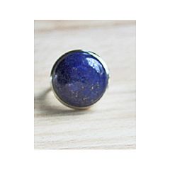 Ring met Lapis Lazuli 16mm steen, mt 17