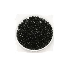 Rocailles 6/0 Miyuki opaque zwart, per 10 gram