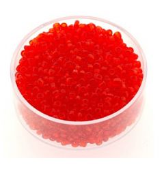 Rocailles helder kristal rood 12/0. Per 10 gram