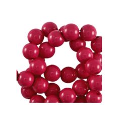 Acryl kralen kers rood 6mm 48-50 stuks