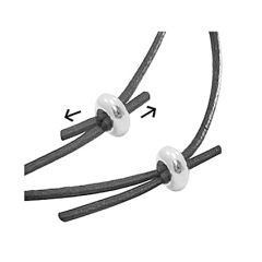 Stopper / slider kraal DQ metaal 7x3mm, mat glanzend zilveren kleur. Per stuk.