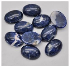 Cabochon / plaksteen Sodaliet ovaal 13x18mm. Per stuk.