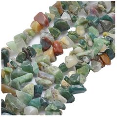 Zakje splitkralen Agaat India 6-15mm, 30cm.