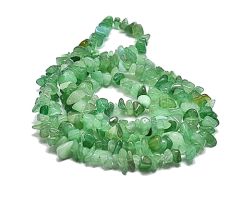 Snoer splitkralen groene Aventurijn  5-8mm, 40cm