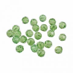 Zakje facetgeslepen groene AAA kwaliteit kristal kralen 6mm, 10 stuks.