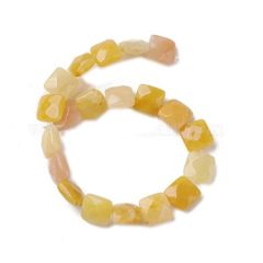 Topaz jade facetgeslepen vierkantjes, 10x10x5mm, per 5 stuks