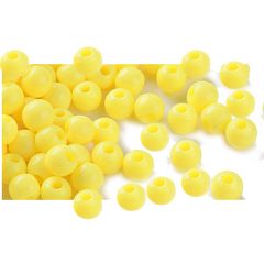 Acryl kralen helder geel met AB plating 8mm, 50 stuks.