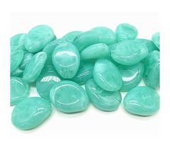 Acryl druppel kraal imitatie edelsteen, 25x19mm Aquamarijn kleur. 