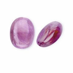 Acryl kraal ovaal, 18x13mm, imitatie edelsteen, lila. Per 2