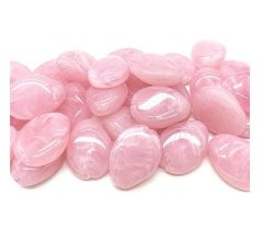 Acryl druppel kraal 25x19mm, imitatie rozekwarts