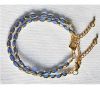 Armband facetgeslepen saffier blauwe kralen 