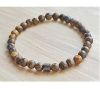 Armband Tijgeroog kralen 6mm, frosted