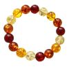 Armband imitatie barnsteen kralen 12mm, 20cm