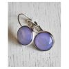 Ronde 12mm lila oorbellen, met sluitbare oorringen