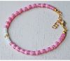 Armband 4mm roze Miyuki kralen