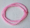 Armband roze ronde 4mm kralen, 17-18cm.