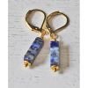 Oorbellen Lapis Lazuli met Miyuki gouden kraaltjes