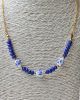 Ketting delftsblauwe kralen met facetgeslepen Jaspis kralen
