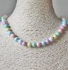 Ketting 10mm matte pastel kleurige acryl kralen