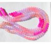 Snoer kralen 6mm gemengde kleuren lila-roze, mix snoer 2. Per 50 stuks.