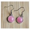 Oorbellen Jade roze 10mm