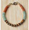 Armband rondel 6mm tijgeroog en aventurijn
