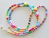 (Zonne) bril ketting veelkleurig, 75cm, katsuki of polymeer