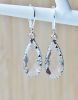 Set druppel oorbellen met facetgeslepen kristal glas hangers