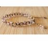 Armband rij 4mm facetgeslepen roze kralen met schuifknoop sluiting