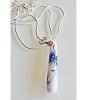Slangenketting zilverkleurig met 44mm lange vlinder hanger