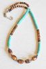 Ketting met facetgeslepen tijgeroog kralen en turkooiskleur kralen