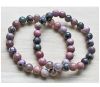 Armband Rhodoniet kralen 8mm, 19-20cm