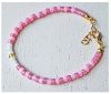 Armband 4mm licht- en donkerroze Miyuki kralen 
