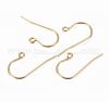 Roestvrij stalen goudkleurige rechte oorhaken, 27.5x16.5x0.8mm. Per 3 sets